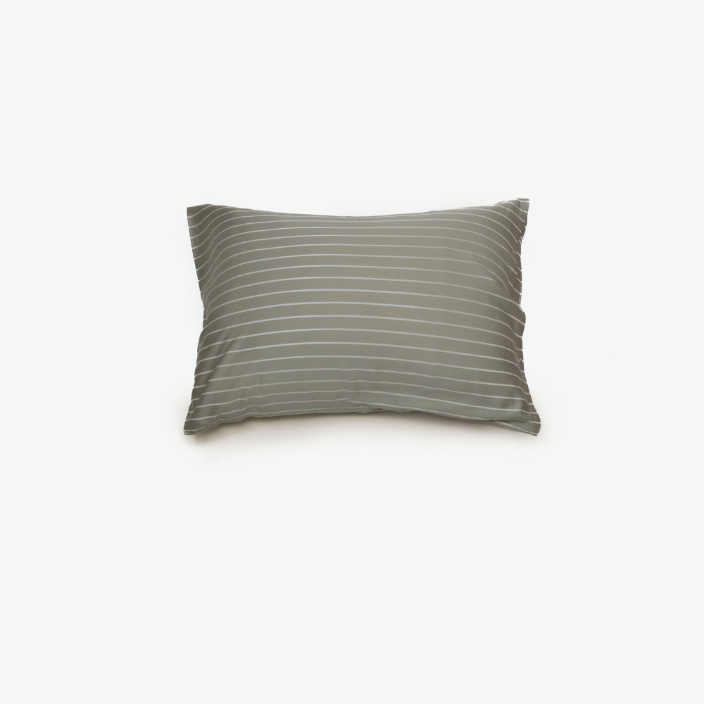 Bamboo Pillowslip ~ Olive Stripe